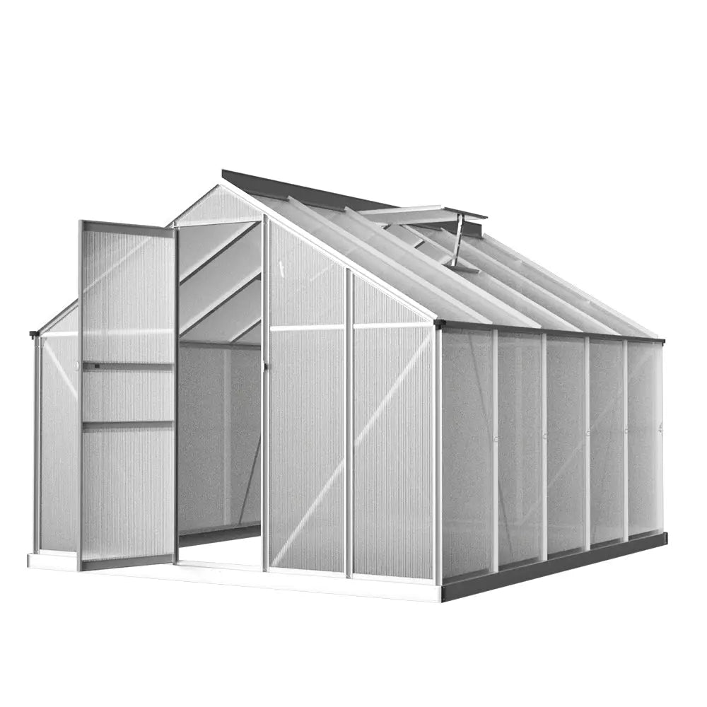 Greenfingers Greenhouse 3x2.5x1.95M Aluminium Polycarbonate Green House Garden Shed - Home & Garden > Green Houses