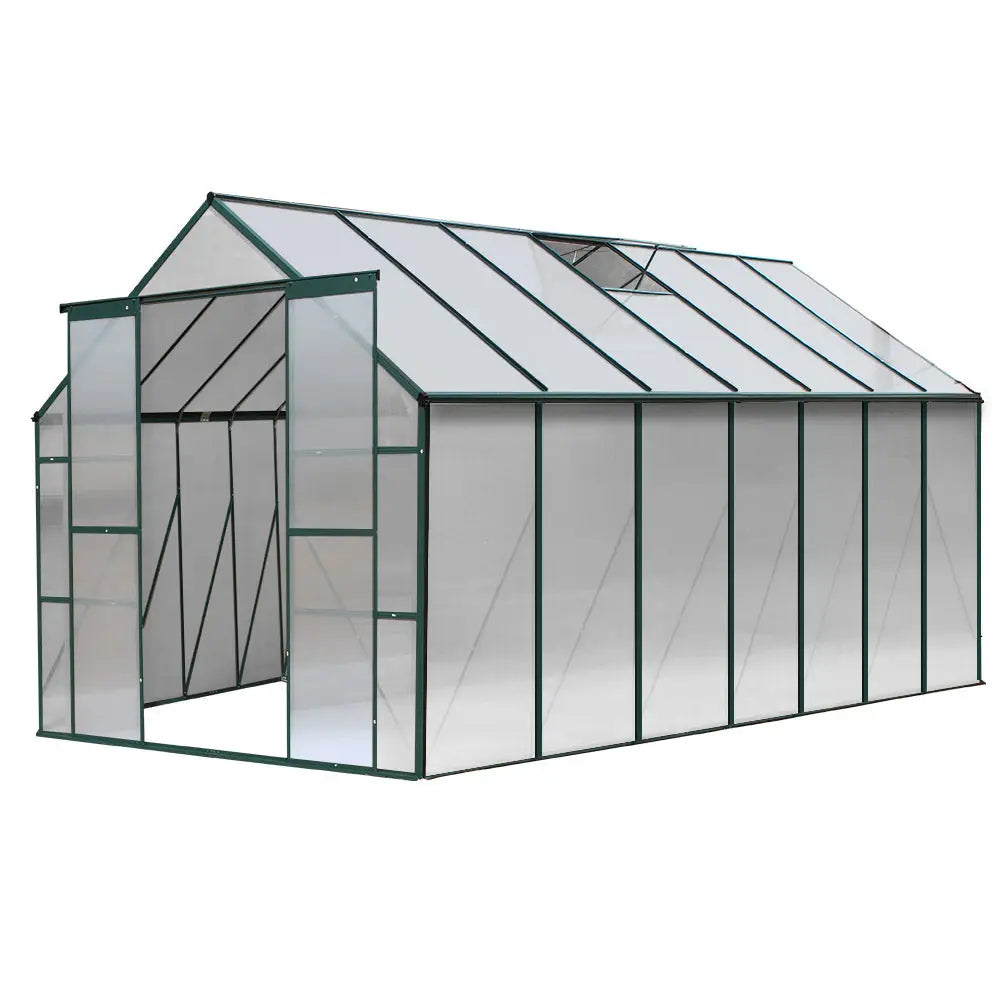 Greenfingers Greenhouse 4.43x2.44x2.15M Aluminium Polycarbonate Green House Garden Shed - Home & Garden > Green Houses