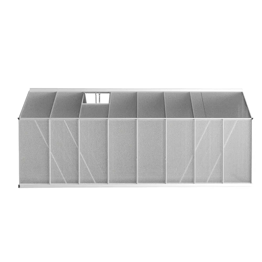 Greenfingers Greenhouse 4.7x2.5x2.26M Double Doors Aluminium Green House Garden Shed - Home & Garden > Green Houses