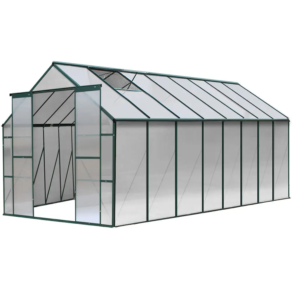 Greenfingers Greenhouse 5.1x2.44x2.1M Aluminium Polycarbonate Green House Garden Shed - Home & Garden > Green Houses