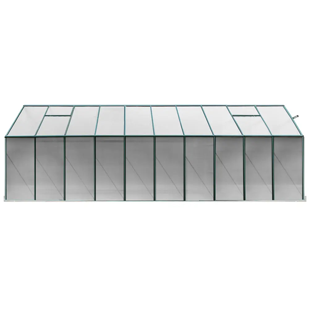 Greenfingers Greenhouse 6.3x2.44x2.1M Aluminium Polycarbonate Green House Garden Shed - Home & Garden > Green Houses