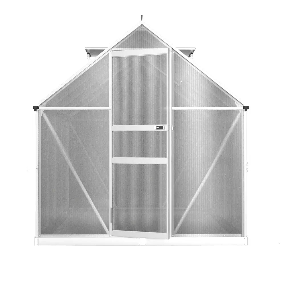 Greenfingers Greenhouse Aluminium Green House Polycarbonate Garden Shed 2.4x1.9M - Home & Garden > Green Houses