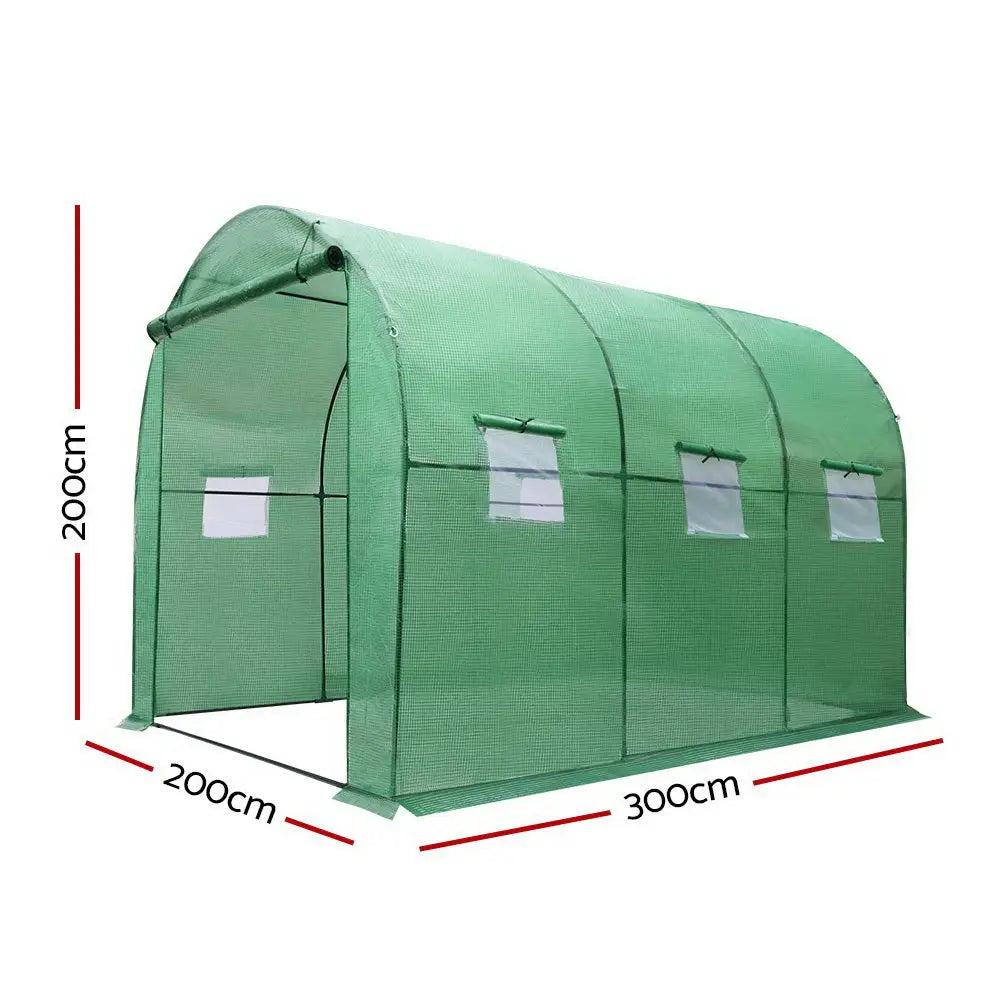 Greenfingers Greenhouse Garden Shed Green House 3X2X2M Greenhouses Storage Lawn - Home & Garden > Green Houses