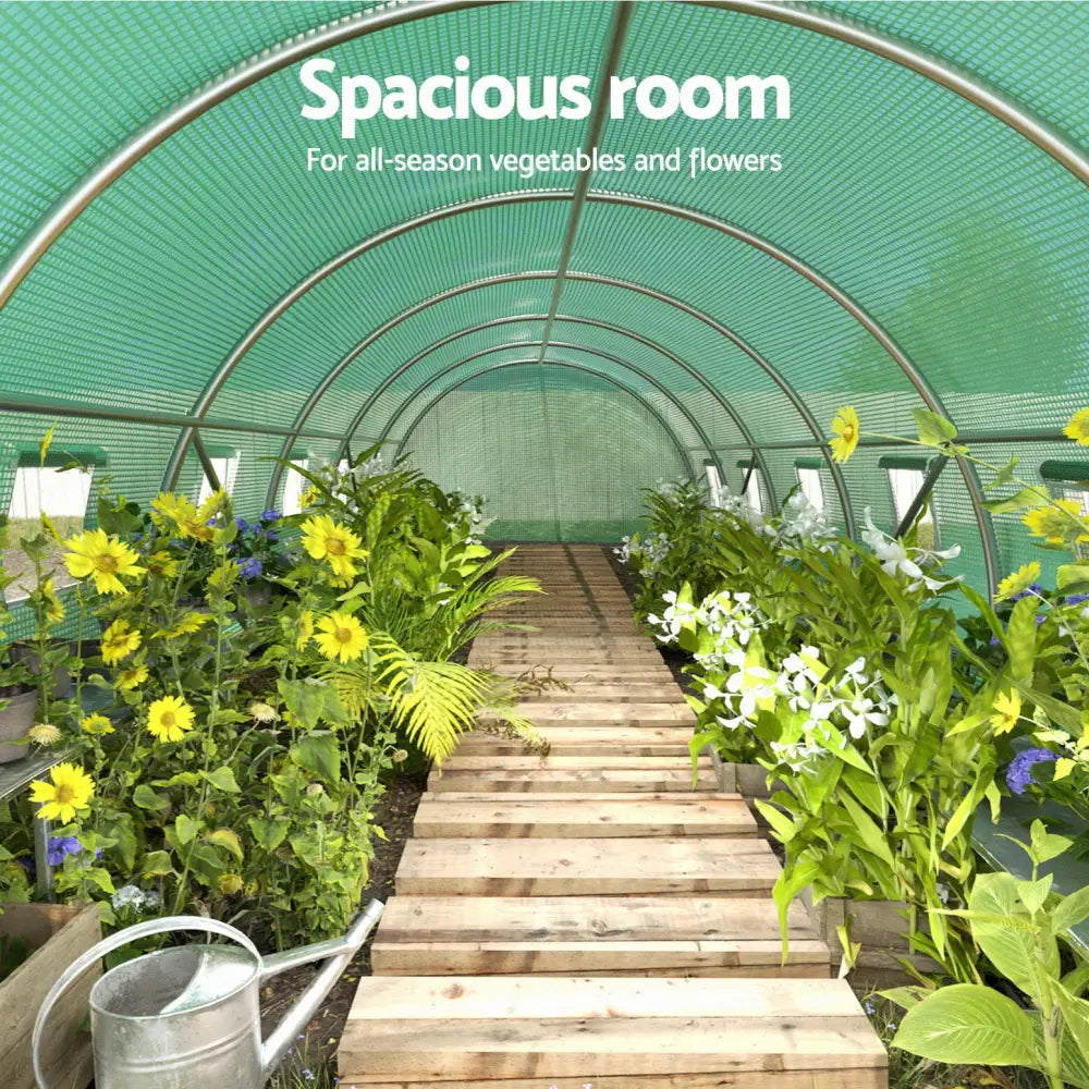 Greenfingers Greenhouse Walk in Green House Tunnel Plant Garden Shed Dome 9x3x2M - Home & Garden > Greenhouses >