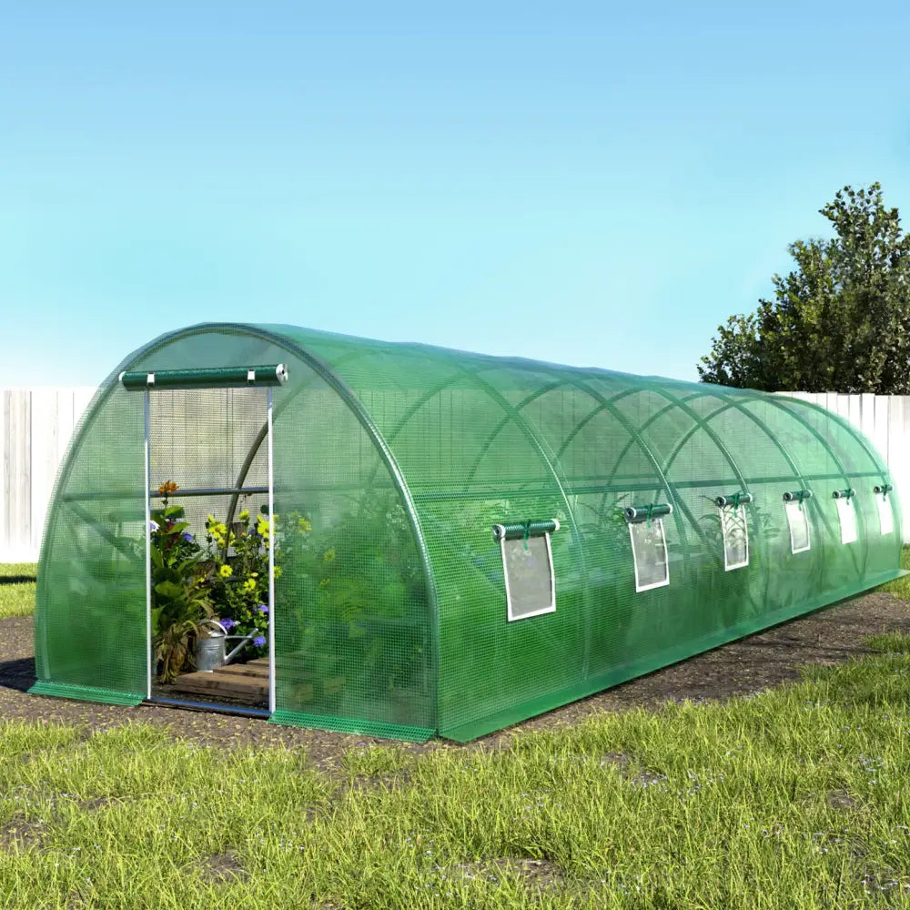 Greenfingers Greenhouse Walk in Green House Tunnel Plant Garden Shed Dome 9x3x2M - Home & Garden > Greenhouses >