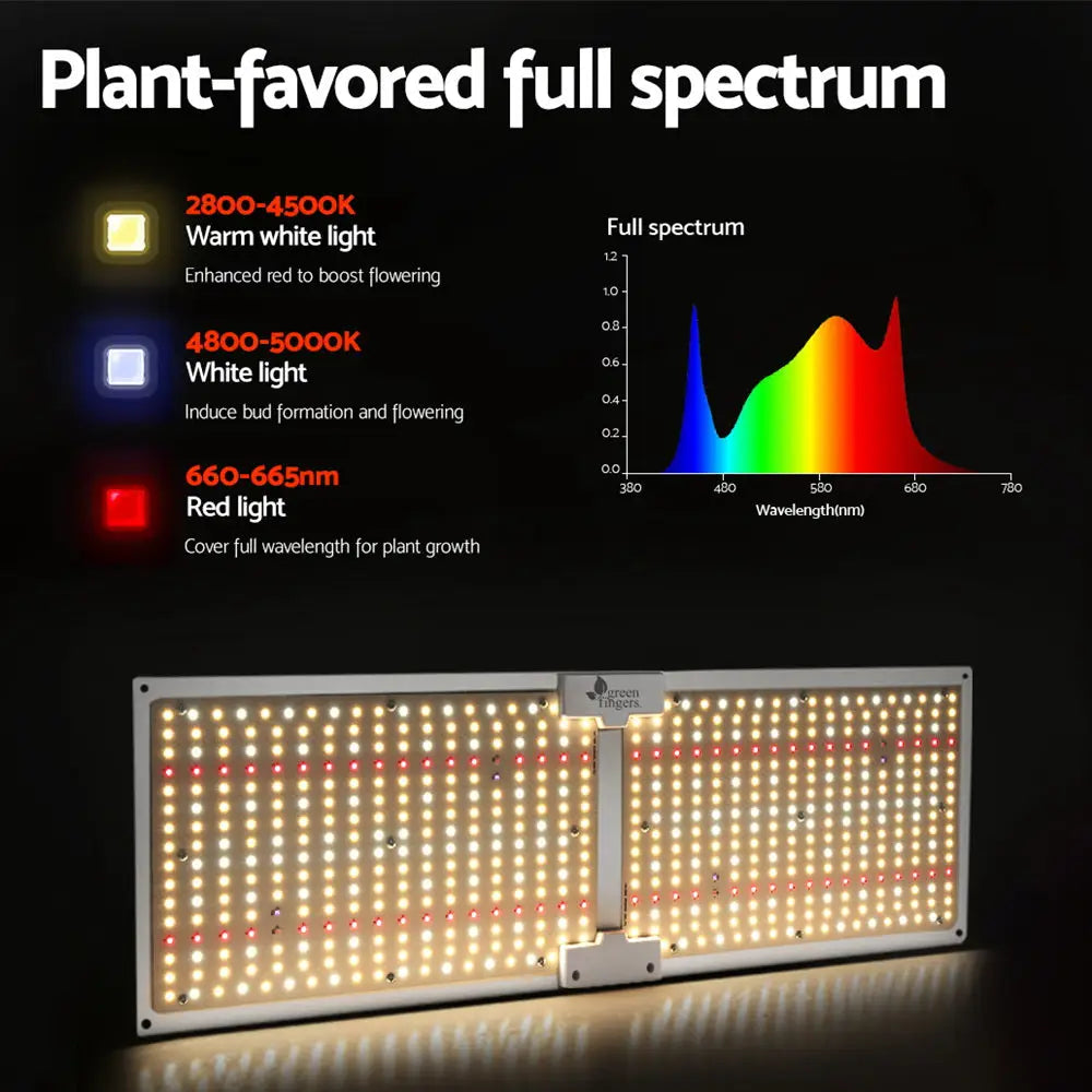 Greenfingers Max 3000W Grow Light LED Full Spectrum Indoor Plant All Stage Growth - Home & Garden > Green Houses