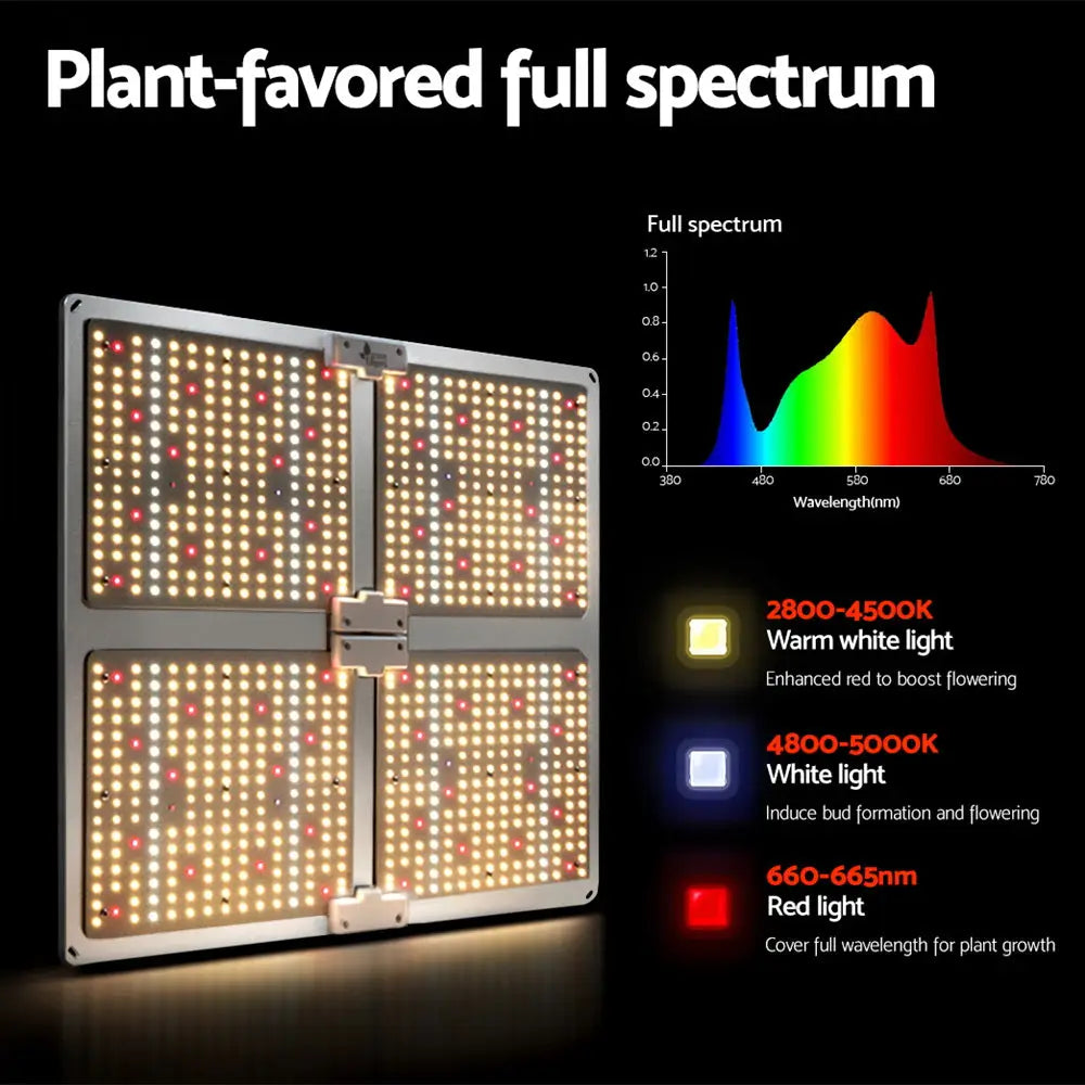 Greenfingers Max 4500W Grow Light LED Full Spectrum Indoor Plant All Stage Growth - Home & Garden > Green Houses