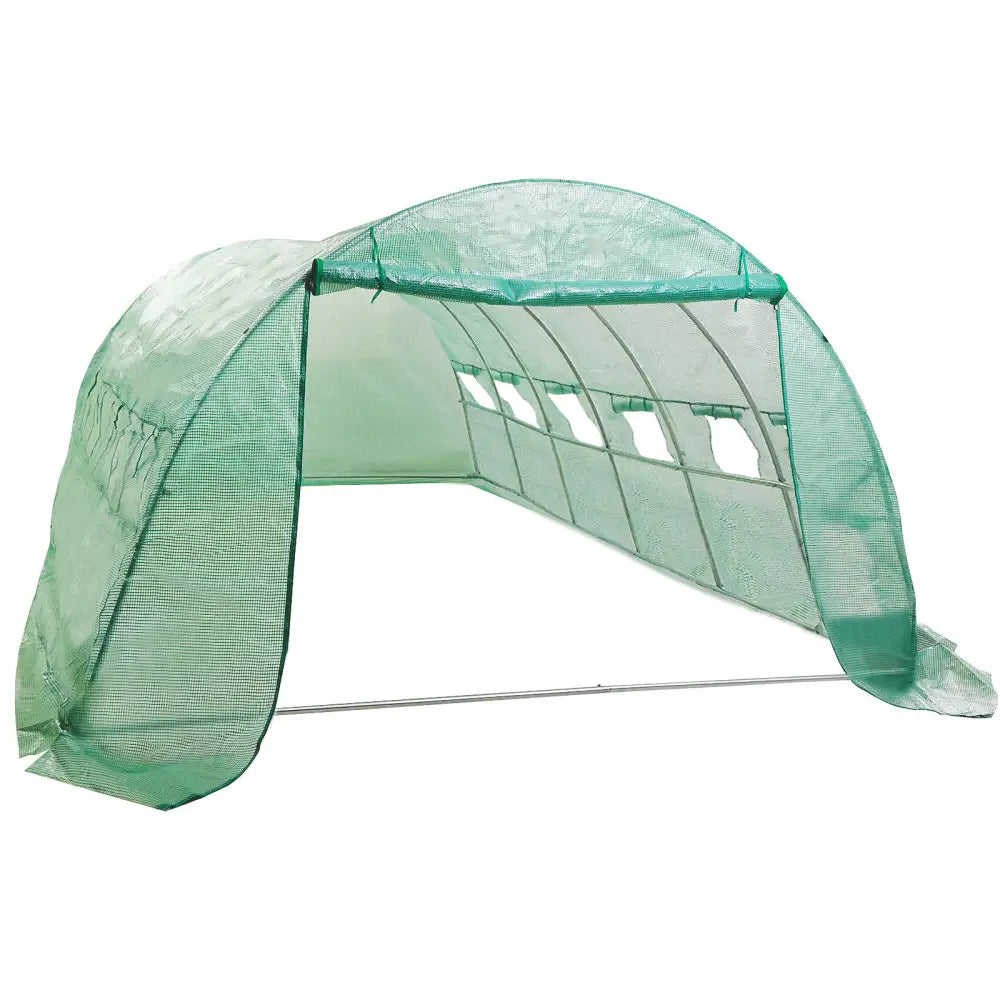 Greenhouse Walk-In Shed 6x3x2M PE Dome Hoop Tunnel Polytunnel - Home & Garden > Green Houses