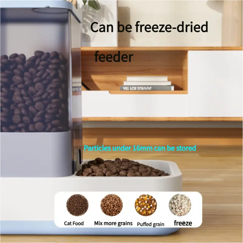 Grey 2-in-1 Automatic Pet Water and Food Dispenser - Gravity Feeder for Cats and Dogs - Pet Care > Cat Supplies > Cat