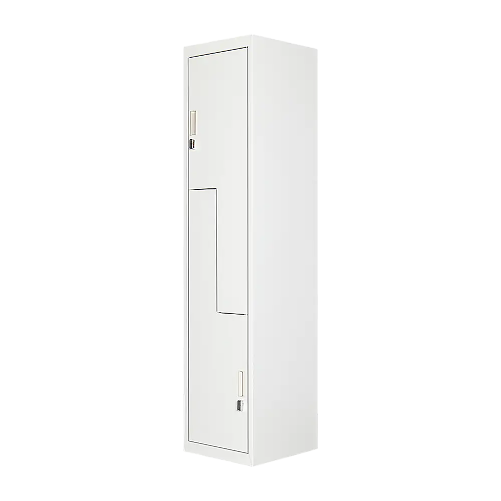 Grey Two-Door L-shaped Office Gym Shed Storage Lockers - Furniture > Office
