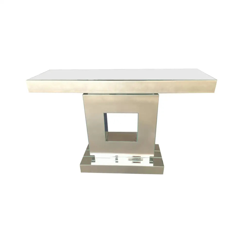 Hall Table Rectangular Shape MDF & Mirror Attractive Base - Furniture > Dining > Buffets & Sideboards