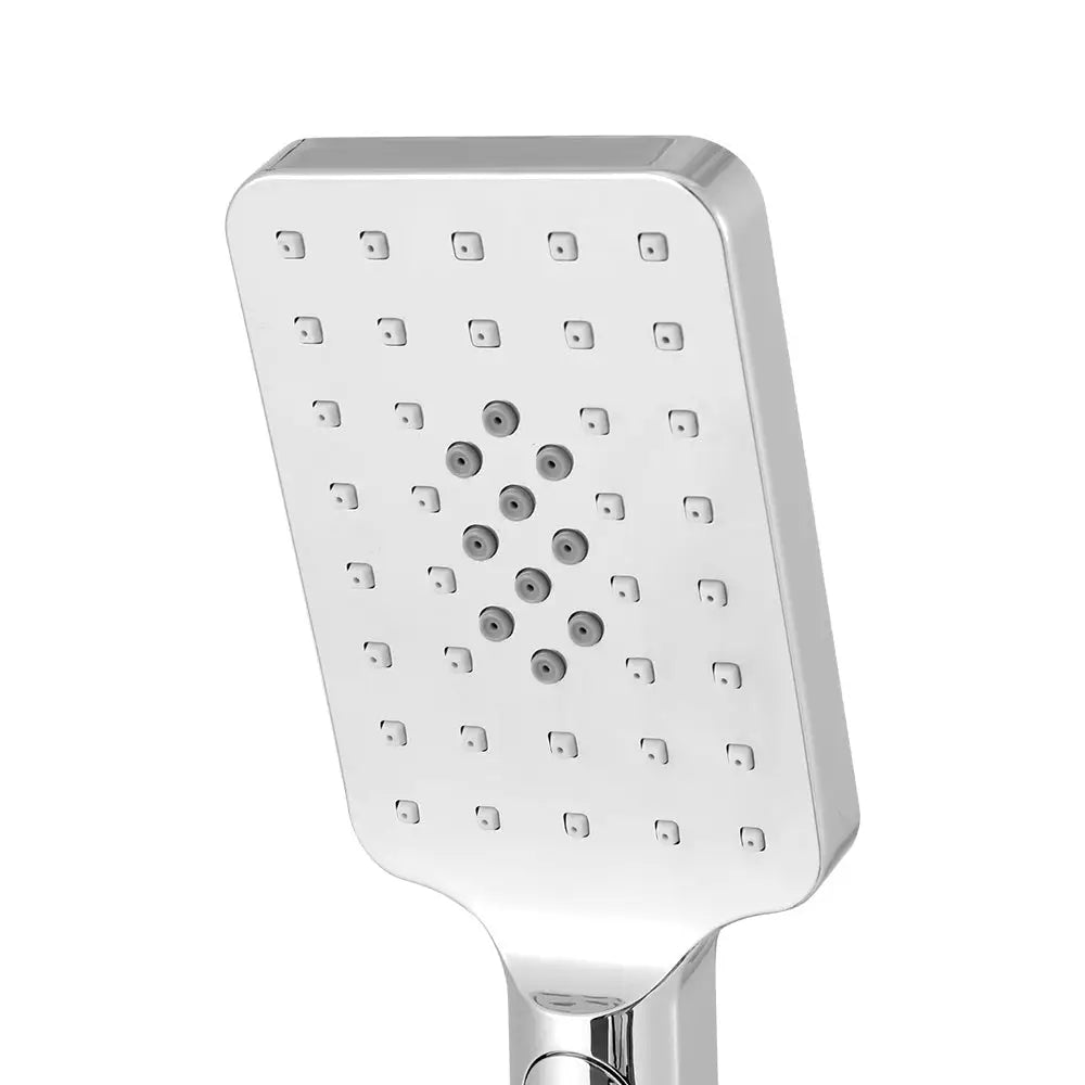 Handheld Shower Head 3.1’’ High Pressure 3 Spray Modes Square Chrome - Home & Garden > Bathroom Accessories >