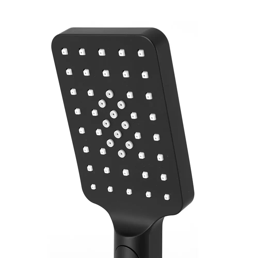 Handheld Shower Head 3.1’’ High Pressure 3 Spray Modes Square Black - Home & Garden > Bathroom Accessories > Shower
