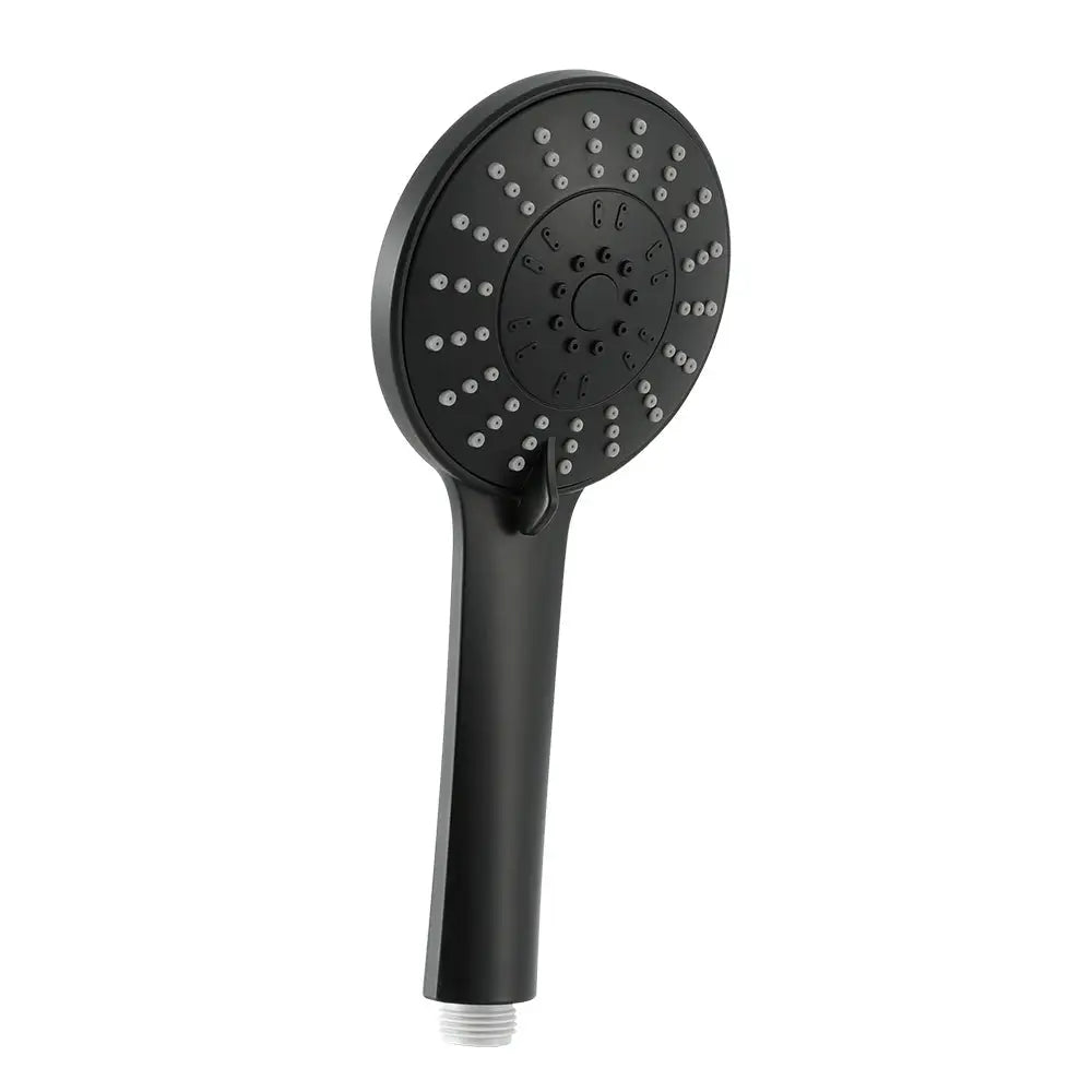 Handheld Shower Head 4.5’’ High Pressure 5 Modes Poweful Round Black - Home & Garden > Bathroom Accessories >