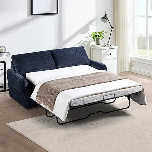 Harper Multifunctional 3 Seater Sofa Bed Fabric Upholstery Wooden Structure - Furniture > Sofas