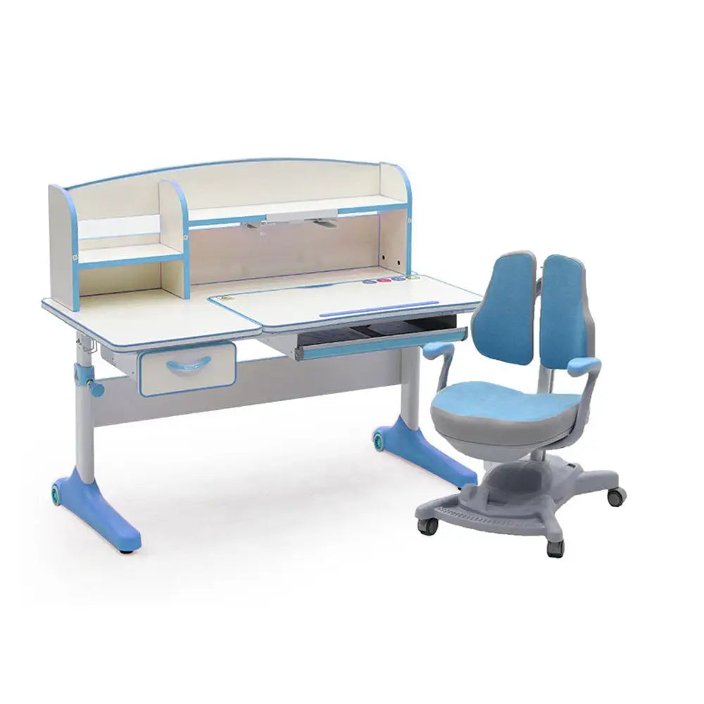 Height Adjustable Children Kids Ergonomic Study Desk Chair Set 120cm Blue AU - Baby & Kids > Kid’s Furniture