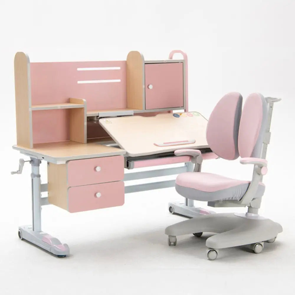 Height Adjustable Children Kids Ergonomic Study Desk Chair Set 120cm Pink AU - Baby & Kids > Kid’s Furniture