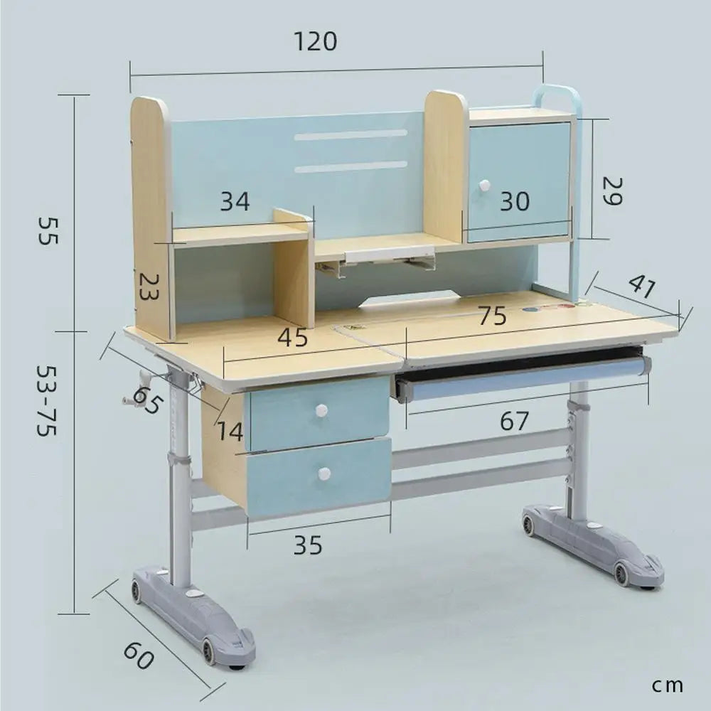 Height Adjustable Children Kids Ergonomic Study Desk Only 120cm Blue AU - Baby & Kids > Kid’s Furniture