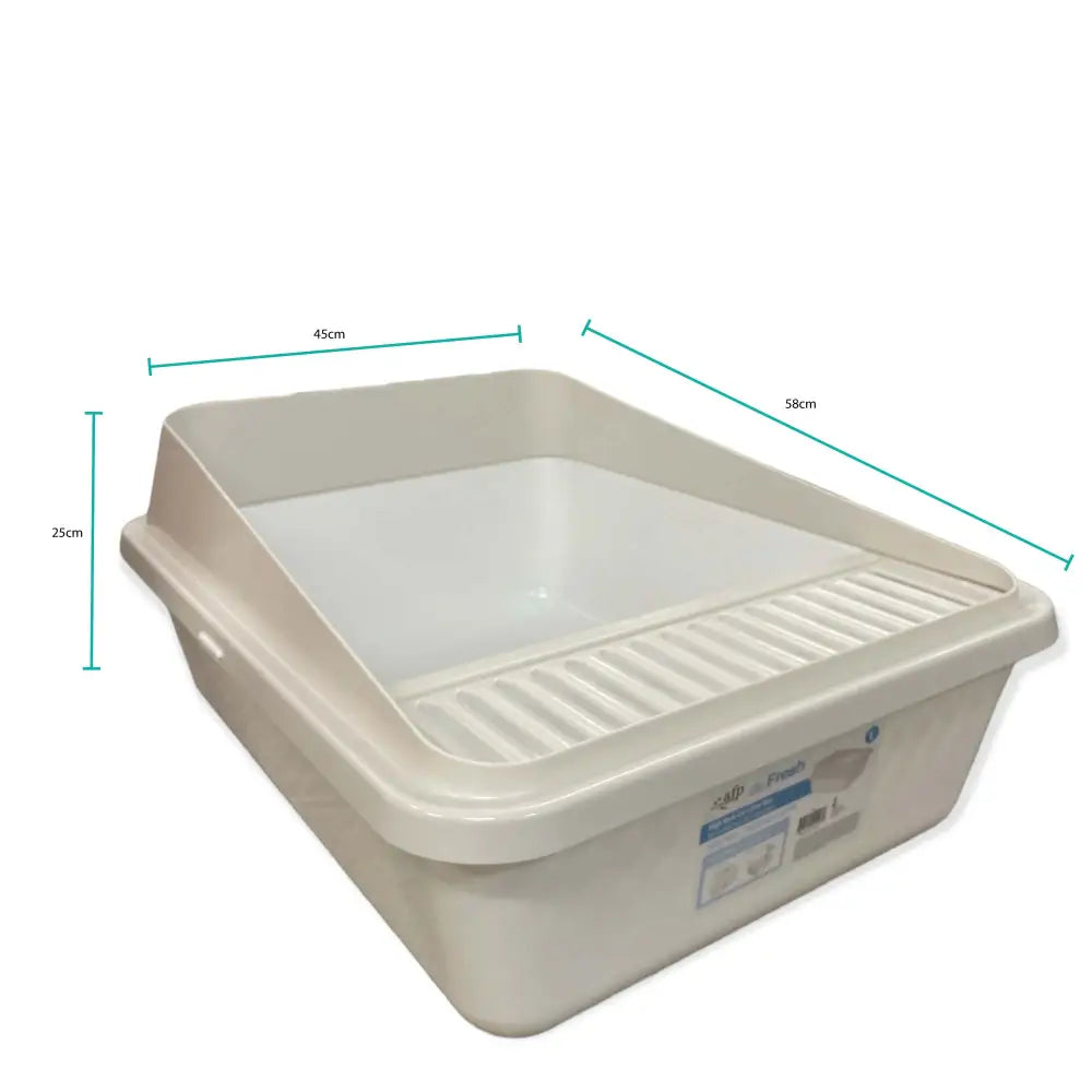 High Back Cat Litter Tray Large - Pet Fresh Clean Kitten Toilet Box - Pet Care > Bird > Bird Cages & Stands