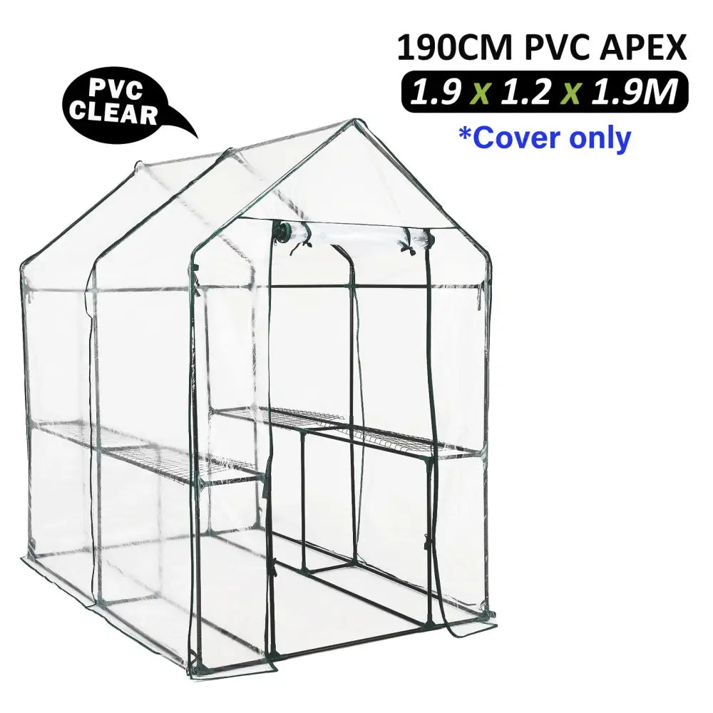 Home Ready Garden Greenhouse Shed PVC Cover Only Apex 190cm - Home & Garden > Green Houses