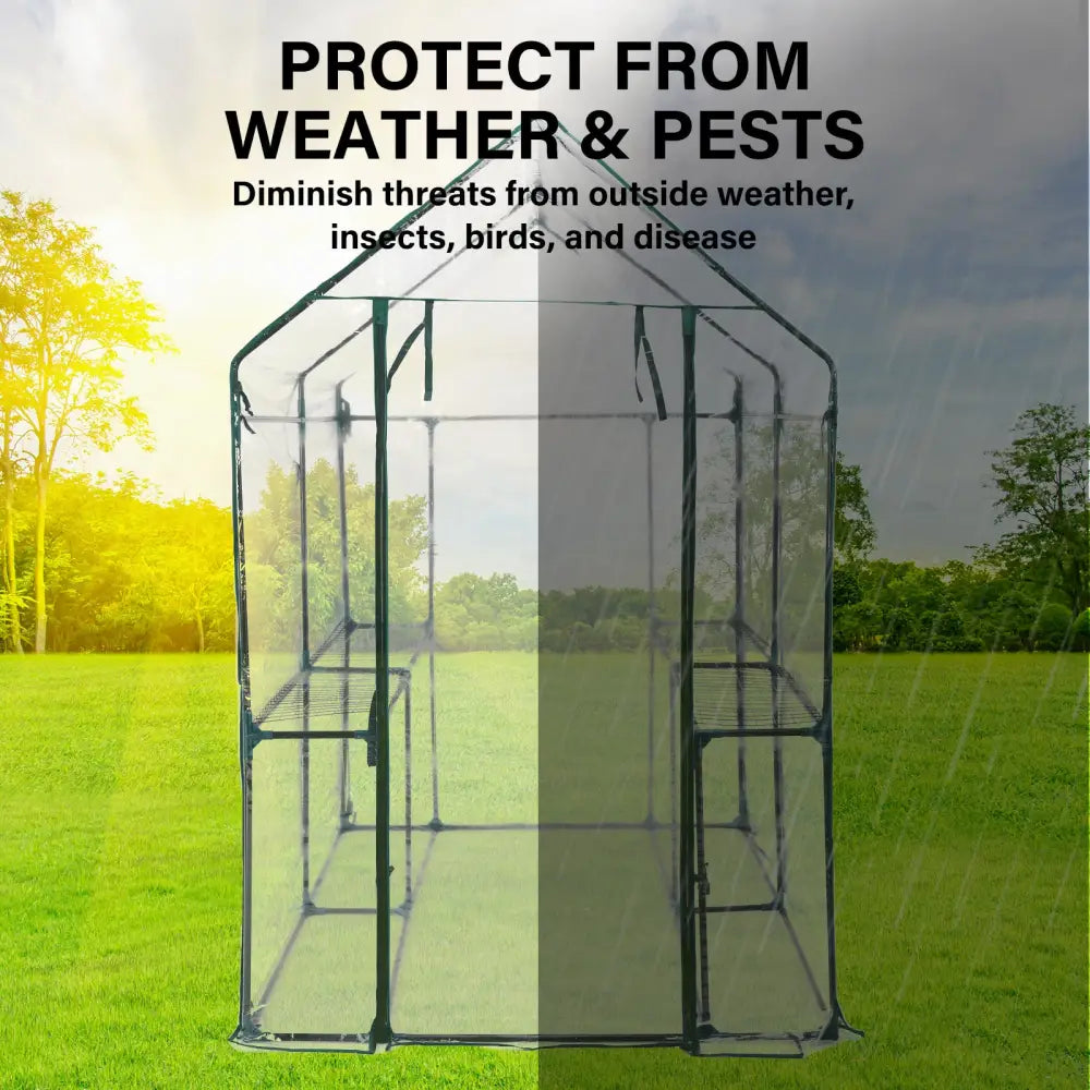 Home Ready Garden Greenhouse Shed PVC Cover Only Apex 190cm - Home & Garden > Green Houses