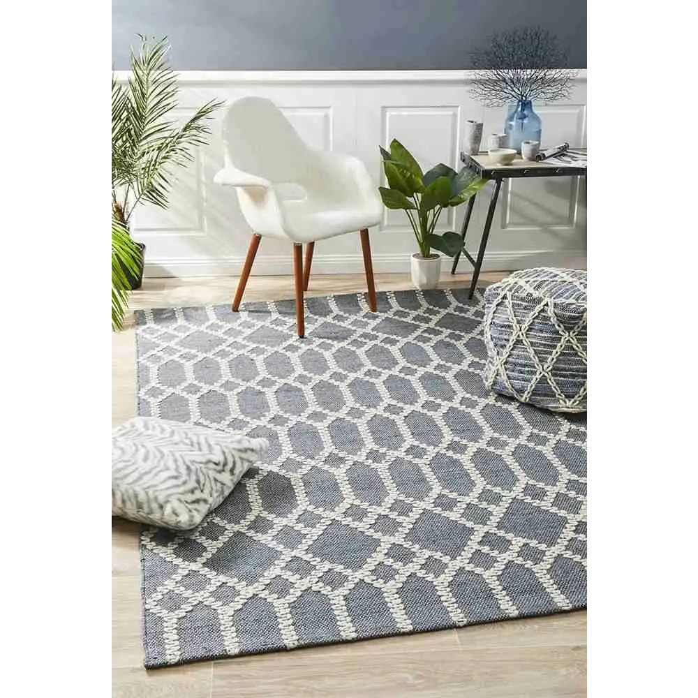 Hudson 805 Blue by Rug Culture - 225X155CM RECTANGLE - Home & Garden > Rugs > Floor Rugs