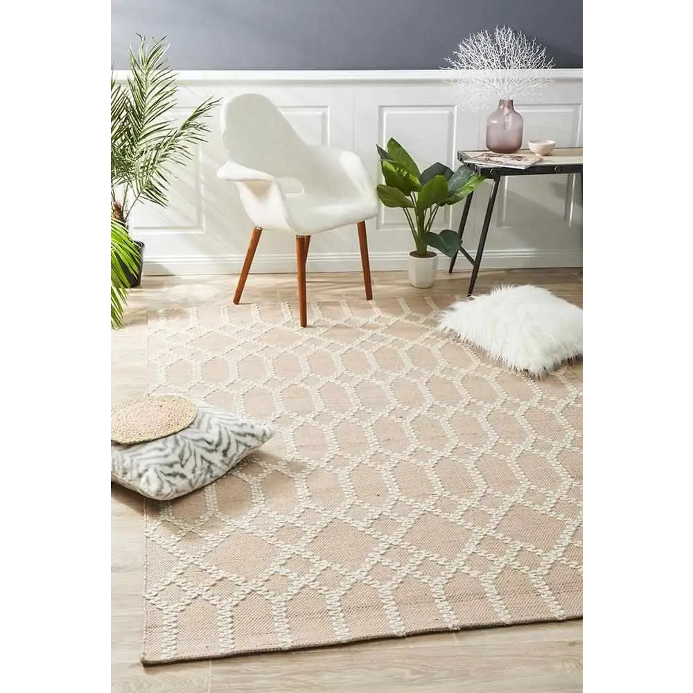 Hudson 805 Nude by Rug Culture - 320X230CM RECTANGLE - Home & Garden > Rugs > Floor Rugs