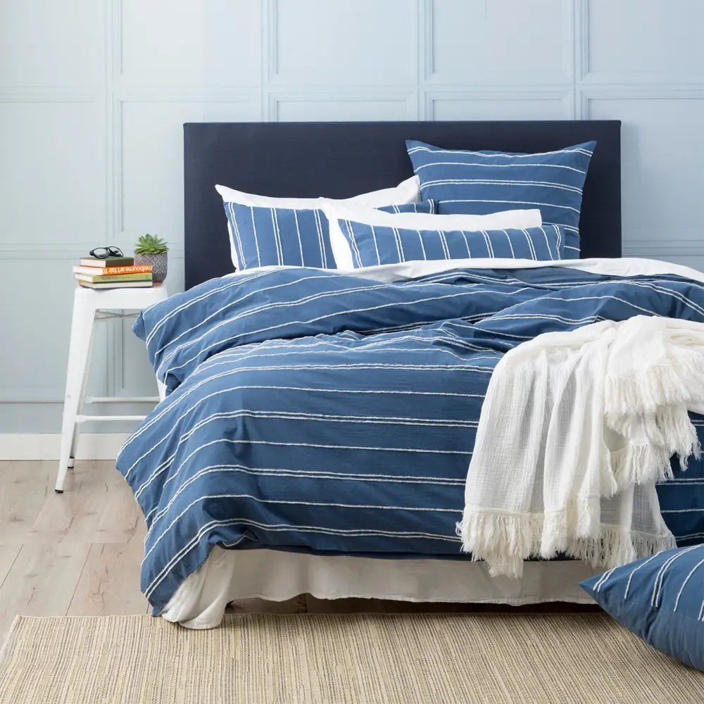 Hudson Blue Vintage Washed Cotton Chenille European Pillowcase by Renee Taylor - Home & Garden > Bedding > Pillowcases