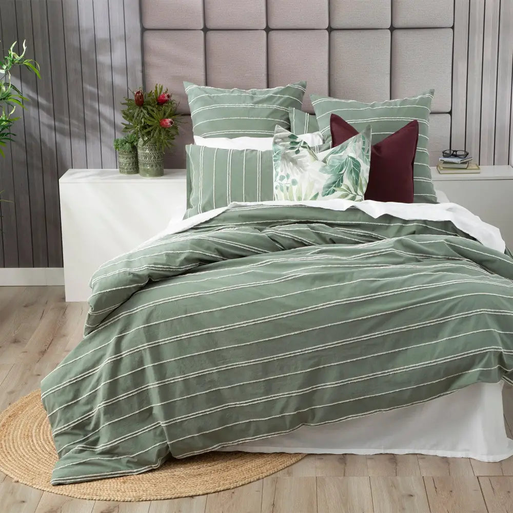 Hudson Sage Vintage Washed Cotton Chenille European Pillowcase by Renee Taylor - Home & Garden > Bedding > Pillowcases