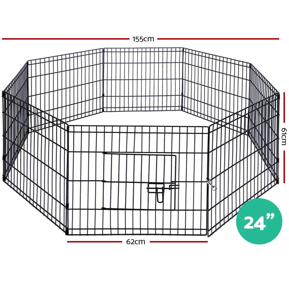 i.Pet 24’’ 8 Panel Dog Playpen Pet Fence Exercise Cage Enclosure Play Pen - Pet Care > Dog Supplies > Dog Playpens