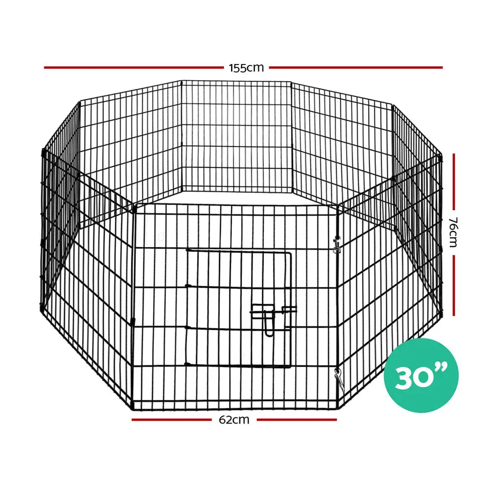 i.Pet 30’’ 8 Panel Dog Playpen Pet Fence Exercise Cage Enclosure Play Pen - Pet Care > Dog Supplies > Dog Playpens