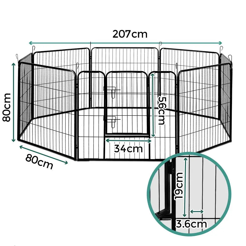 i.Pet 32’’ 8 Panel Dog Playpen Pet Exercise Cage Enclosure Fence Play Pen - Pet Care > Dog Supplies > Dog Playpens