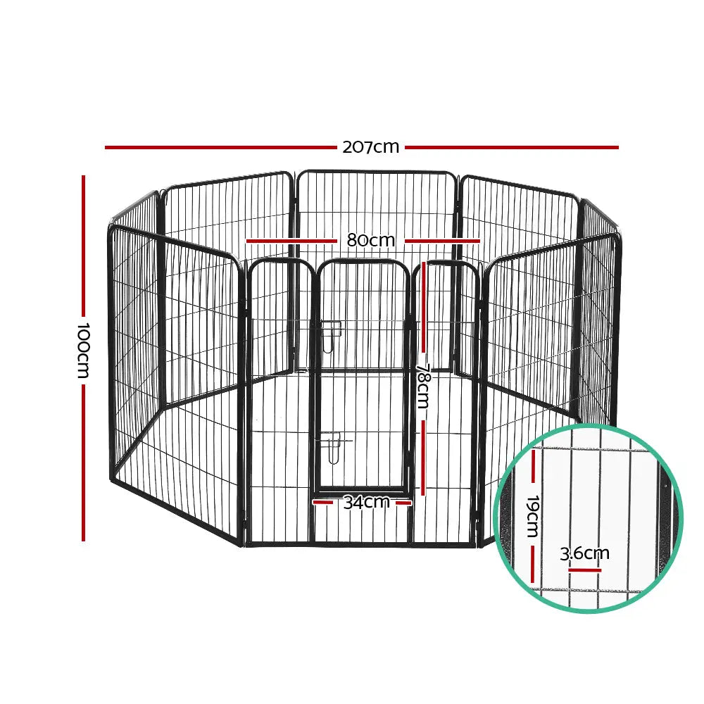 i.Pet 40’’ 8 Panel Dog Playpen Pet Exercise Cage Enclosure Fence Play Pen - Pet Care > Dog Supplies > Dog Playpens