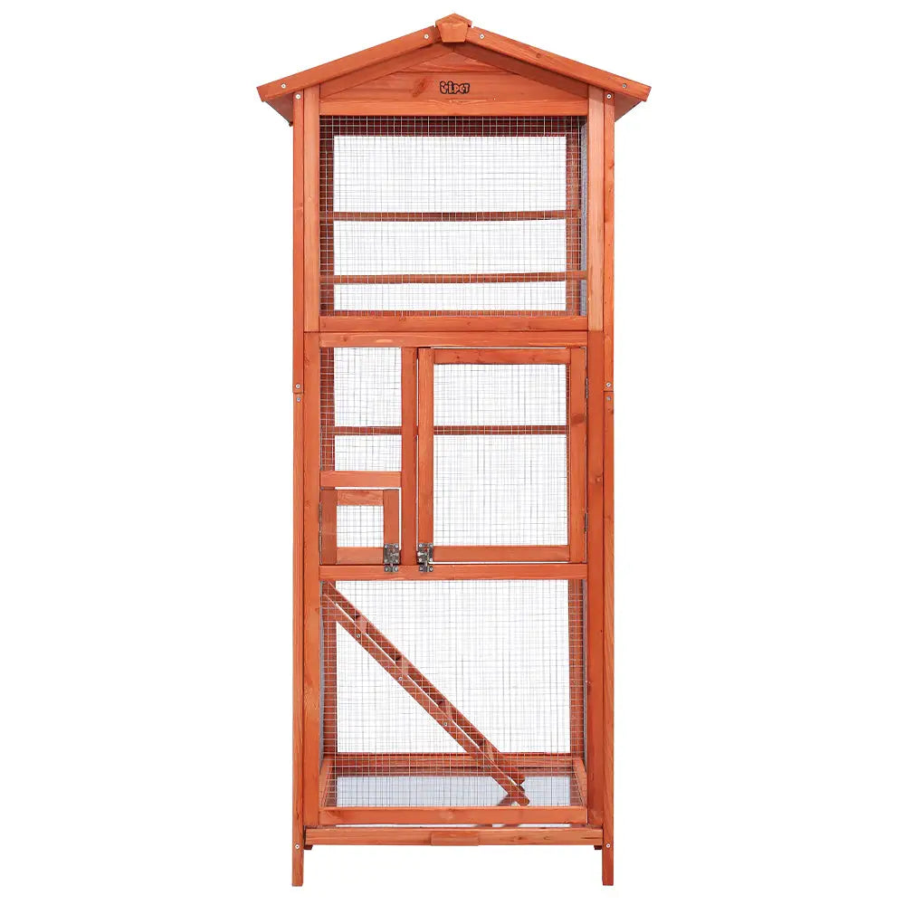 i.Pet Bird Cage 72cm x 60cm x 168cm Pet Cages Large Aviary Parrot Carrier Travel Canary Wooden XL - Pet Care > Bird >