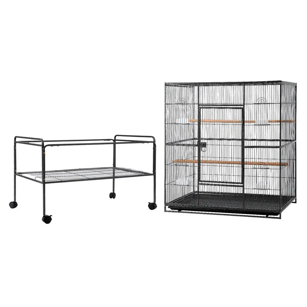 i.Pet Bird Cage Large Cages 160cm Parrot Aviary Stand-Alone Budgie Wheels Castor - Pet Care > Bird > Bird Cages & Stands