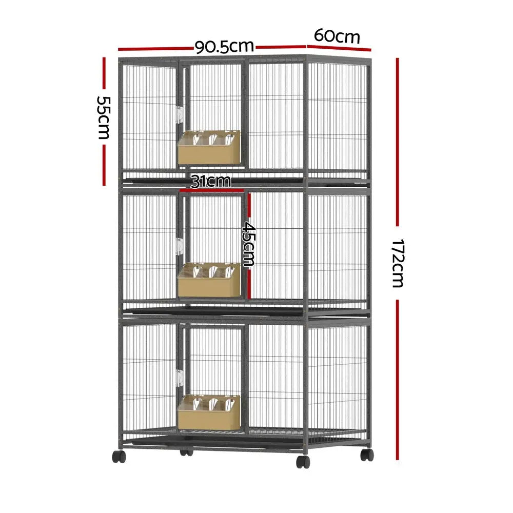 i.Pet Bird Cage Large Bird Cages Aviary Budgie Perch Cage Parrot Pet Stand Wheels - Pet Care > Bird > Bird Cages &