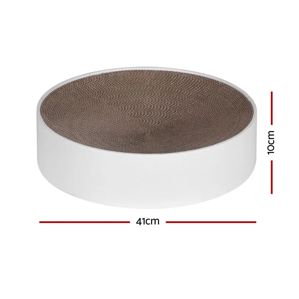 i.Pet Cat Scratching Board Scratcher Cardboard Kitten Indoor Round Bed Catnip - Pet Care > Cat Supplies > Cat Scratchers