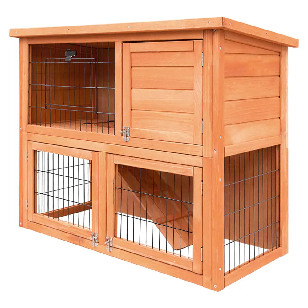 i.Pet Chicken Coop 88cm x 40cm x 76cm Rabbit Hutch Large House Run Wooden Cage Outdoor - Pet Care > Coops & Hutches >
