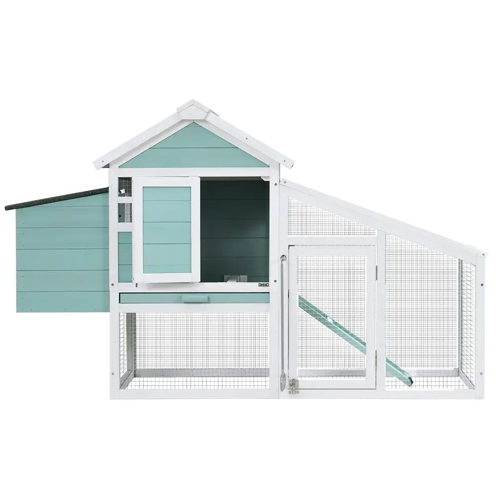 i.Pet Chicken Coop Rabbit Hutch 150cm x 60cm x 93cm Large House Run Cage Wooden Outdoor Bunny - Pet Care > Coops &