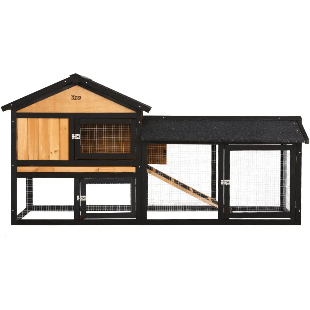 i.Pet Chicken Coop Rabbit Hutch 165cm x 43cm x 86cm Extra Large Run House Cage Wooden Outdoor - Pet Care > Coops &