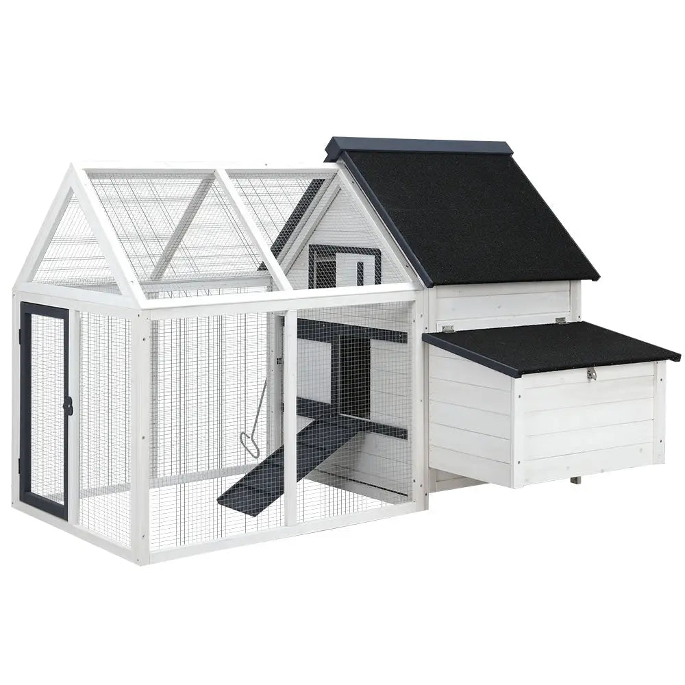 i.Pet Chicken Coop Rabbit Hutch 166cm x 120cm x 112cm Large House Run Cage XL Bunny Wooden - Pet Care > Coops & Hutches