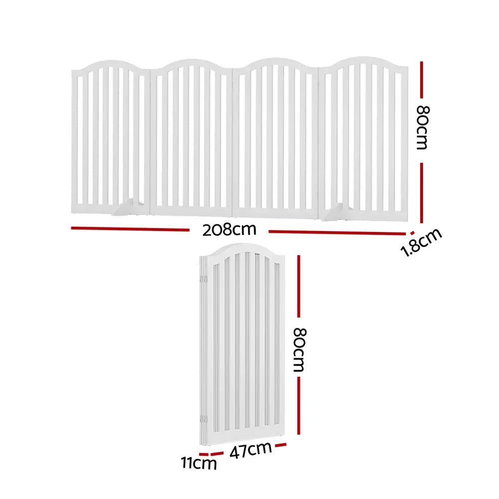 i.Pet Dog Playpen Enclosure 4 Panel Pet Fence Wooden Play Pen - Pet Care > Dog Supplies > Dog Playpens & Gates
