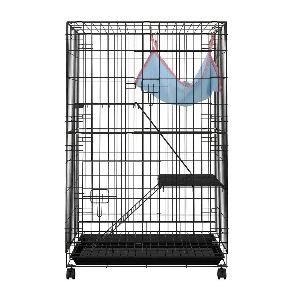 i.Pet Rabbit Cage 100cm Hutch 3 Level Indoor Guinea Pig Ferret - Pet Care > Coops & Hutches > Small Animal Habitats &