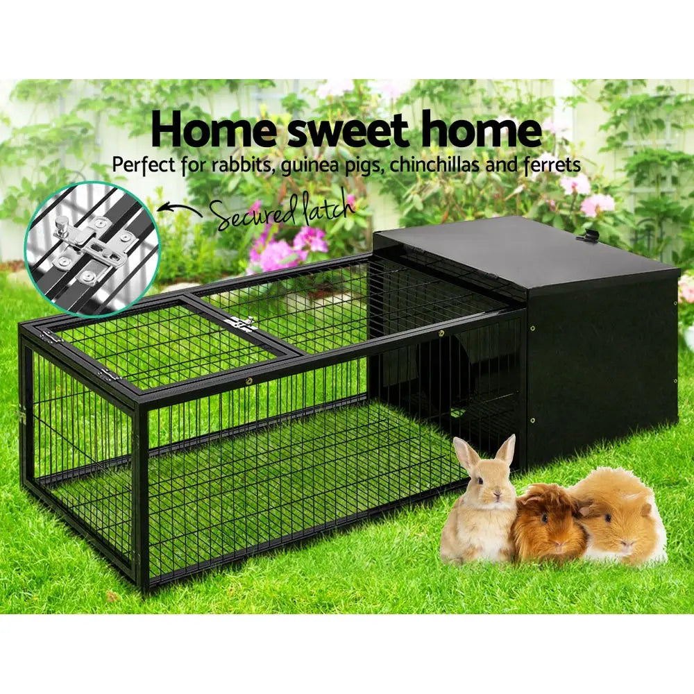 i.Pet Rabbit Cage 122x52cm Hutch Enclosure Carrier Metal - Pet Care > Coops & Hutches > Small Animal Habitats & Cages