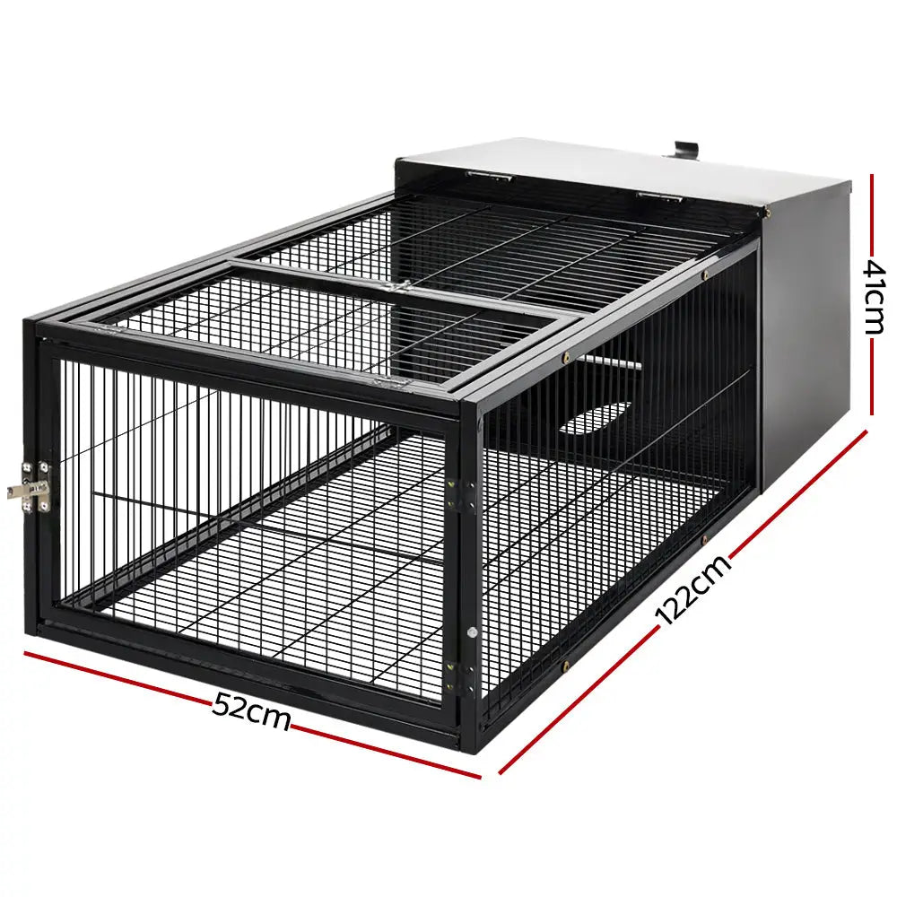 i.Pet Rabbit Cage 122x52cm Hutch Enclosure Carrier Metal - Pet Care > Coops & Hutches > Small Animal Habitats & Cages