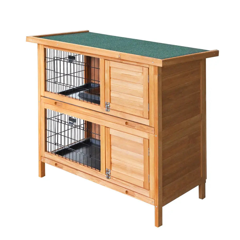i.Pet Rabbit Hutch 91.5cm x 45cm x 82cm Chicken Coop Large Wooden House Run Cage Pet Bunny - Pet Care > Coops & Hutches
