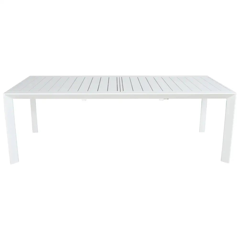 Iberia 13pc 230-345cm Aluminium Outdoor Extensible Dining Table Chair White - Furniture > Bar Stools & Chairs > Table &