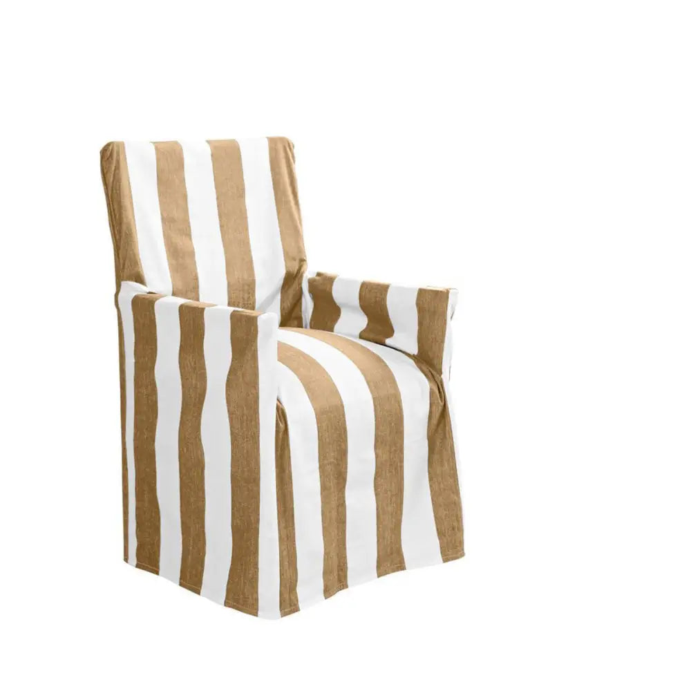 IDC Homewares Cotton Director Chair Cover Taupe Stripes - Home & Garden > Decor