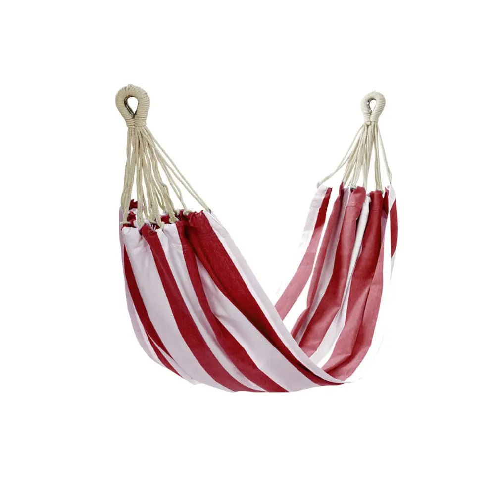 IDC Homewares Red Striped Single Size Cotton Hammock 150 x 205 cm - Home & Garden > Hammocks