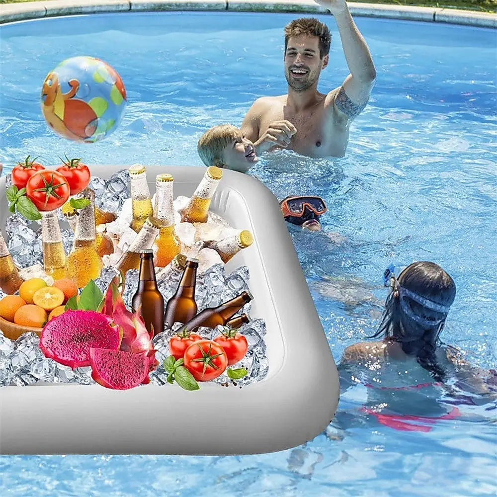 Inflatable Drinks Holder Floating Ice Bar Pool Party - Home & Garden > Pool & Accessories > Pool Toys & Inflatables